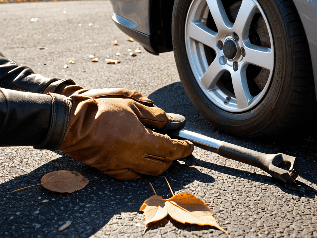 a guide to changing a flat tire
