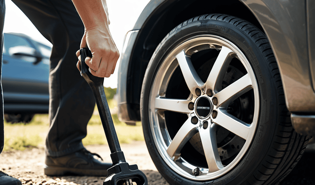 a guide to changing a flat tire