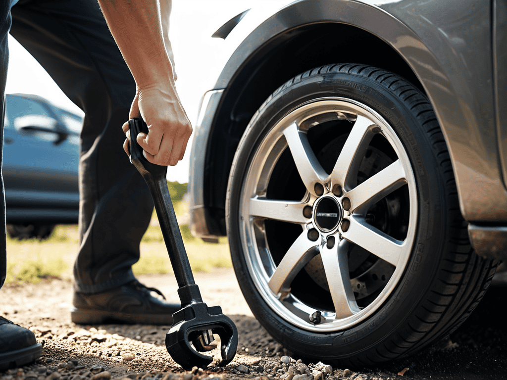 a guide to changing a flat tire