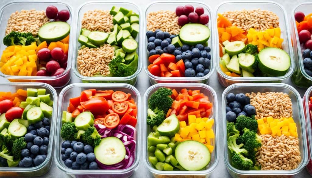Meal prep containers and planning