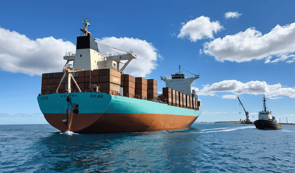 Cargo Ship Travel Guide at sea