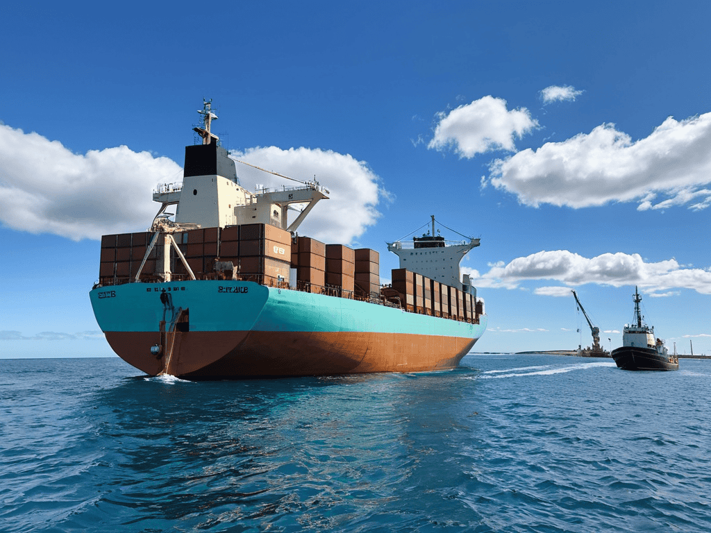 Cargo Ship Travel Guide at sea