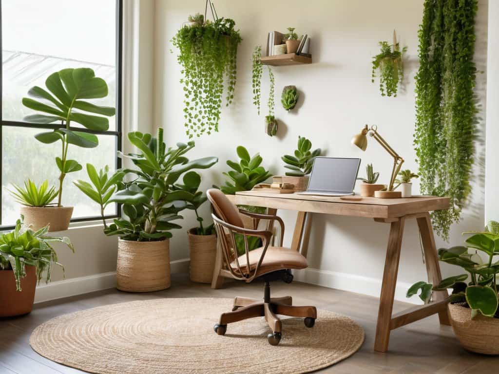 Biophilic Home Office Design concept