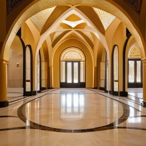 Gold geometric design showcasing Neo-Byzantine aesthetics