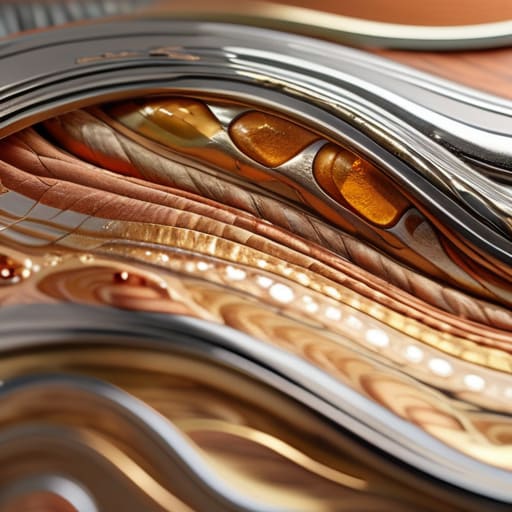 Mokume-Gane Diffusion Bonding layered precious metals.